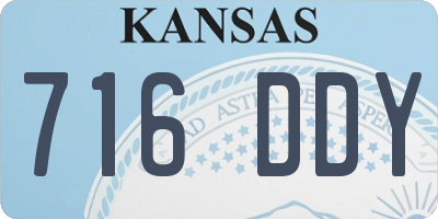 KS license plate 716DDY