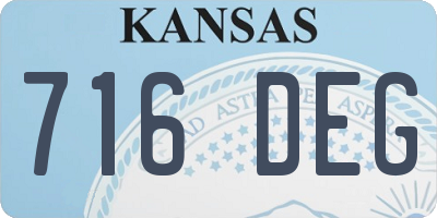 KS license plate 716DEG