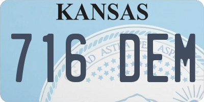 KS license plate 716DEM