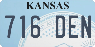 KS license plate 716DEN