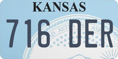 KS license plate 716DER