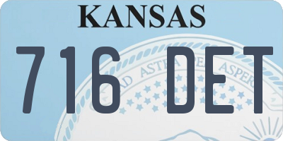 KS license plate 716DET