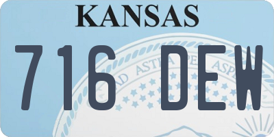 KS license plate 716DEW