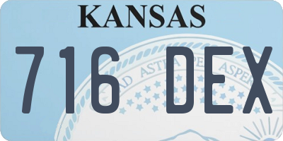 KS license plate 716DEX