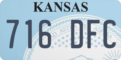 KS license plate 716DFC