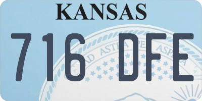 KS license plate 716DFE