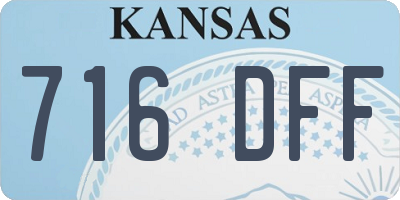 KS license plate 716DFF