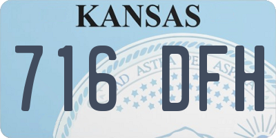 KS license plate 716DFH