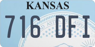 KS license plate 716DFI