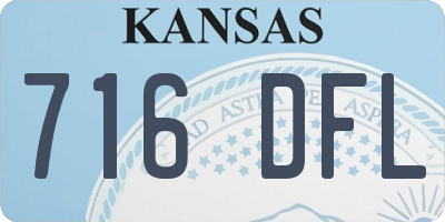 KS license plate 716DFL