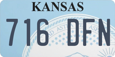 KS license plate 716DFN