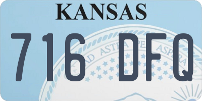 KS license plate 716DFQ