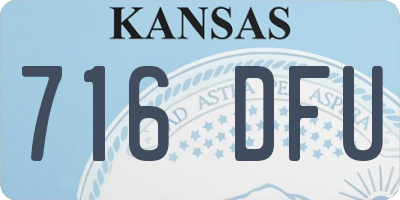 KS license plate 716DFU