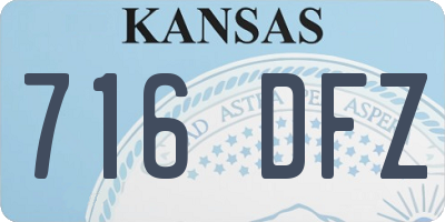 KS license plate 716DFZ