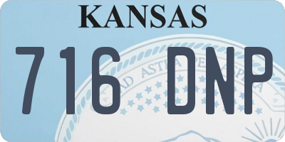 KS license plate 716DNP