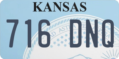 KS license plate 716DNQ