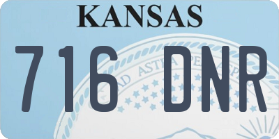 KS license plate 716DNR