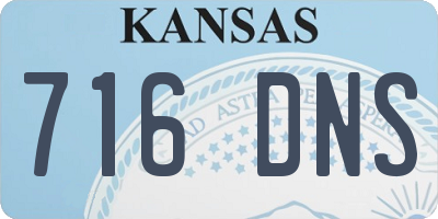 KS license plate 716DNS