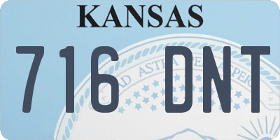 KS license plate 716DNT
