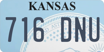 KS license plate 716DNU