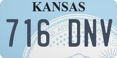 KS license plate 716DNV