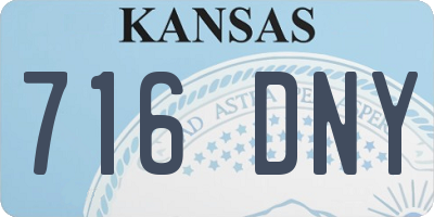 KS license plate 716DNY