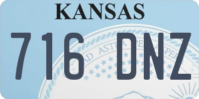 KS license plate 716DNZ