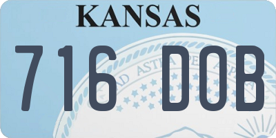 KS license plate 716DOB