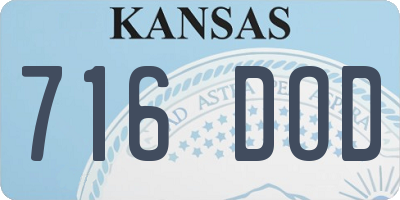 KS license plate 716DOD