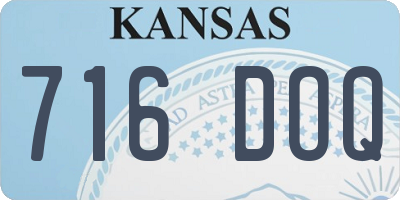 KS license plate 716DOQ