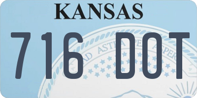 KS license plate 716DOT