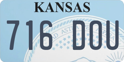 KS license plate 716DOU