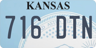 KS license plate 716DTN