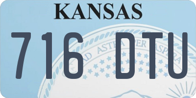 KS license plate 716DTU