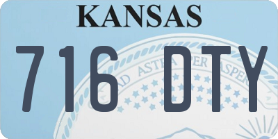 KS license plate 716DTY