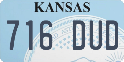 KS license plate 716DUD