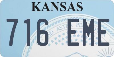 KS license plate 716EME