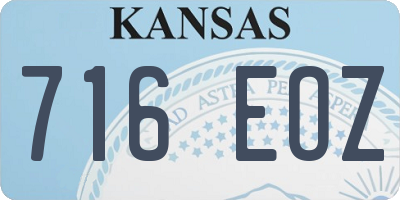 KS license plate 716EOZ