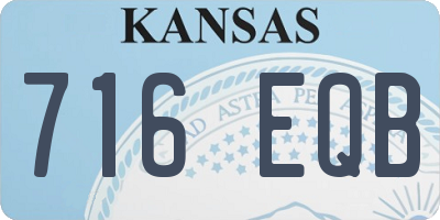 KS license plate 716EQB