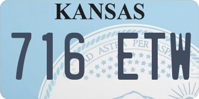 KS license plate 716ETW