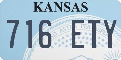 KS license plate 716ETY