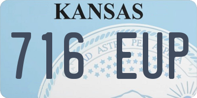 KS license plate 716EUP