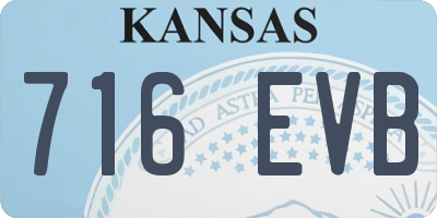 KS license plate 716EVB