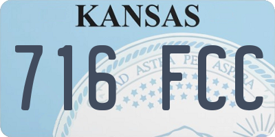 KS license plate 716FCC