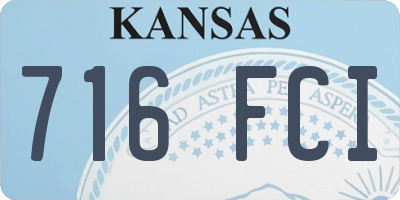 KS license plate 716FCI