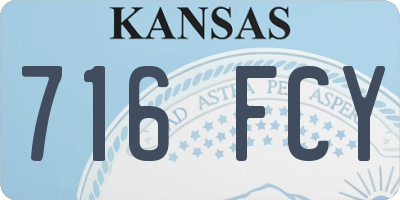KS license plate 716FCY