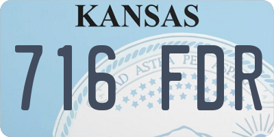 KS license plate 716FDR
