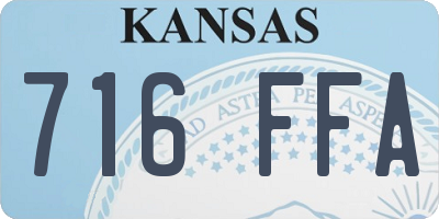 KS license plate 716FFA