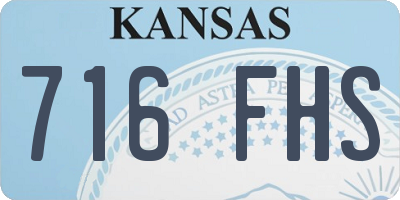 KS license plate 716FHS