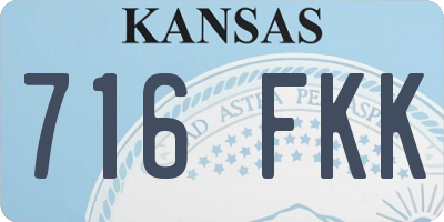 KS license plate 716FKK
